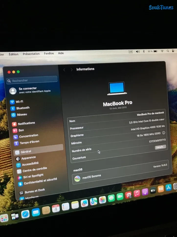 Image 5 de l'annonce MacBook pro 650 TND
