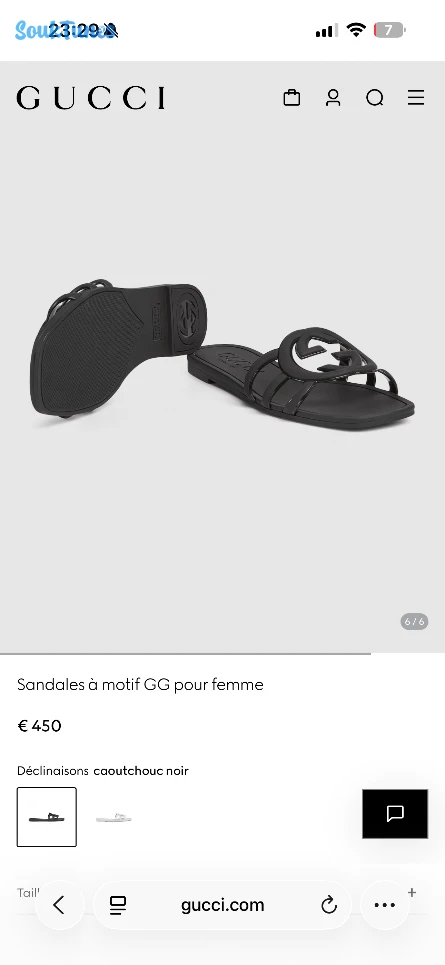 Image 6 de l'annonce Sandales à motif GG pour femme
