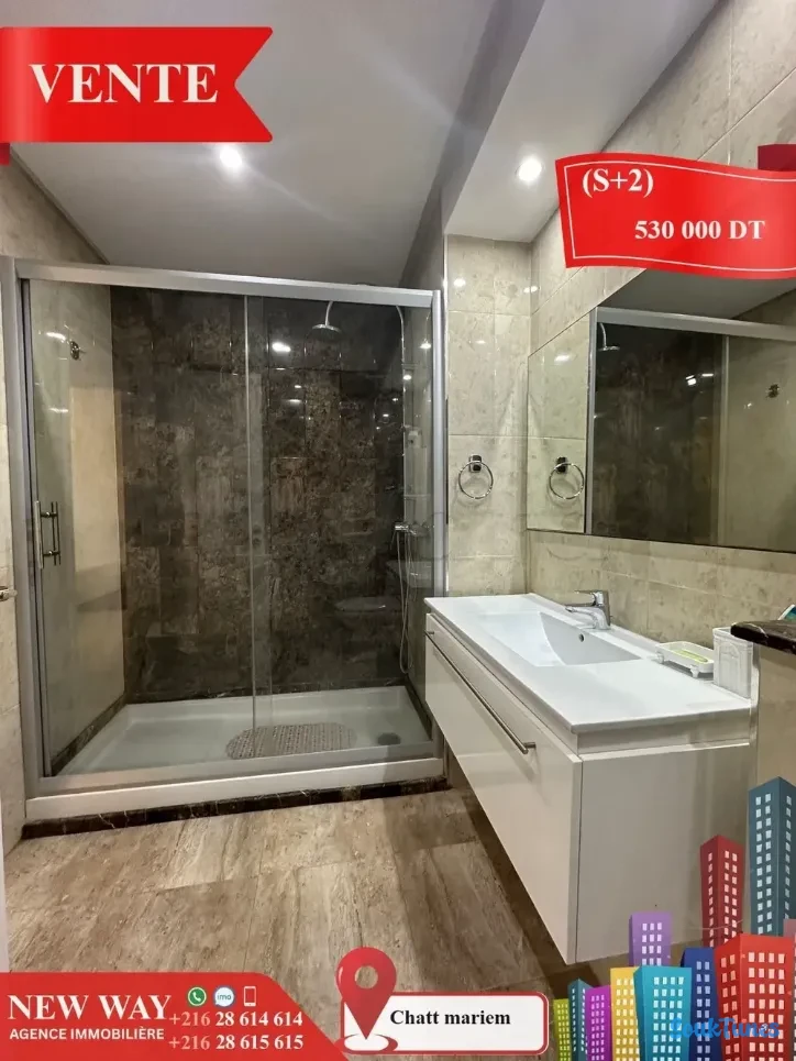 Image 7 de l'annonce (S+2) à Chatt Mariem Pied dans l'eau💰530.000 TND