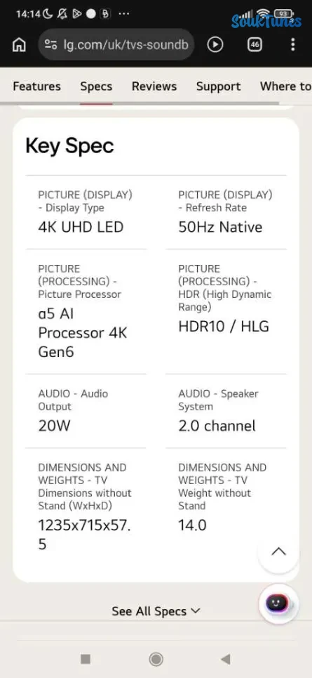 Image 4 de l'annonce LG TV AI 55" 2.100 TND