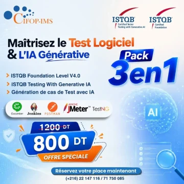 Image principale de l'annonce Formation ISTQB 3 en 1   💲 800 TND i