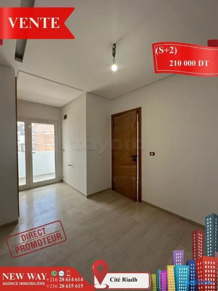 Image 5 de l'annonce (S+2) Directe Promoteur à Cité Riadh 💲210.000 TND