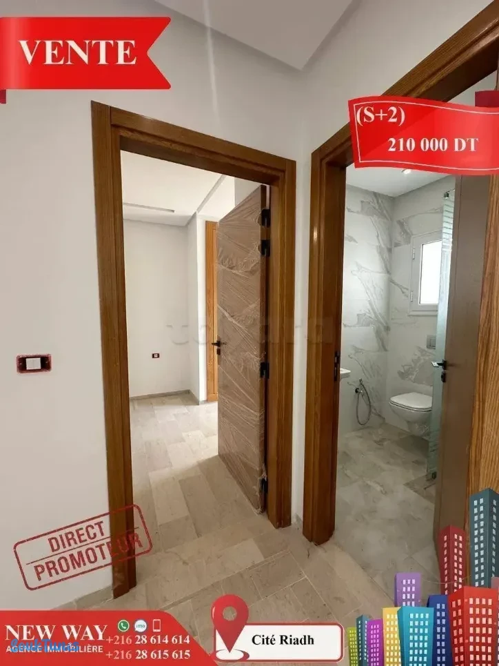 Image 4 de l'annonce (S+2) Directe Promoteur à Cité Riadh 💲210.000 TND