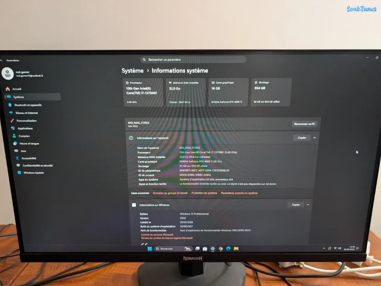Image 5 de l'annonce  PC GAMER MSI 🔥🎮 5.300 TND