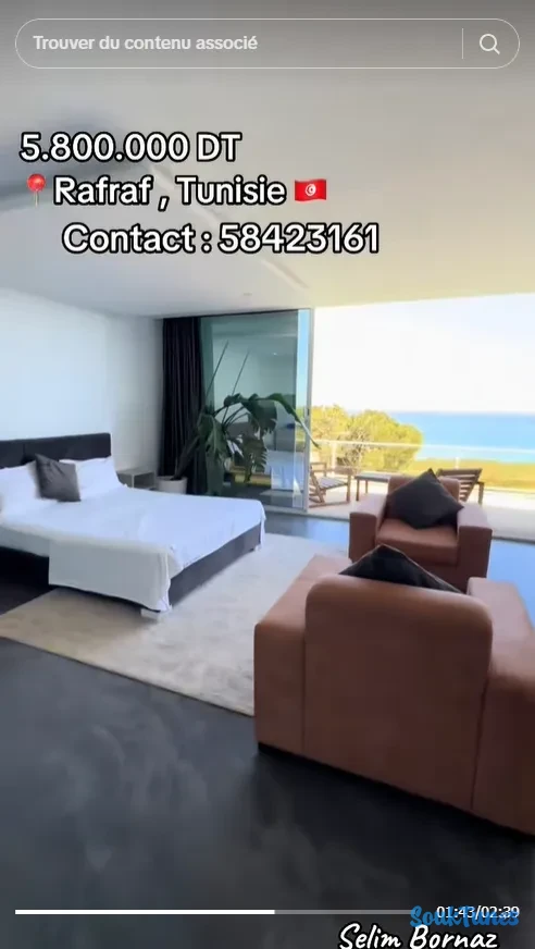 Image 5 de l'annonce A vendre une villa exceptionnelle située à Rafraf