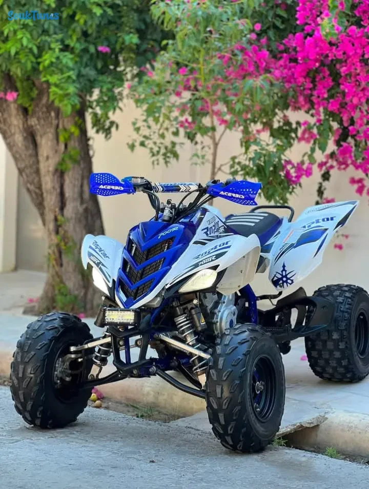 Image 4 de l'annonce Quad Yamaha Raptor 700R Blanc/Bleu Excellent État