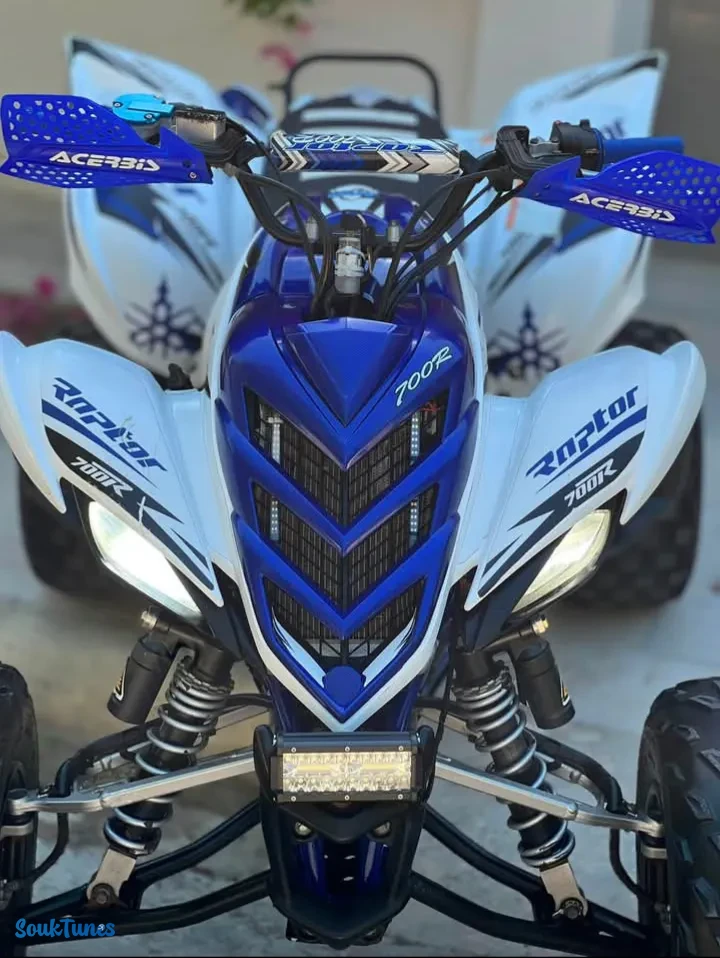 Image 1 de l'annonce Quad Yamaha Raptor 700R Blanc/Bleu Excellent État