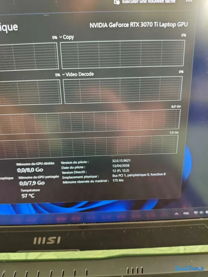 Image 4 de l'annonce Msi Katana gf66 rtx 3070Ti / 3.899 TND